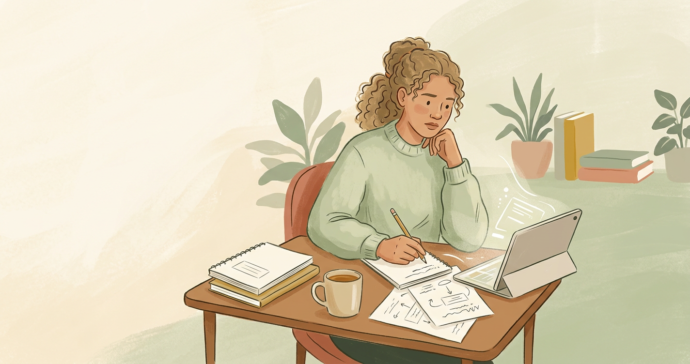 Illustration for the article: A Guide to AI Proofreading for New Authors