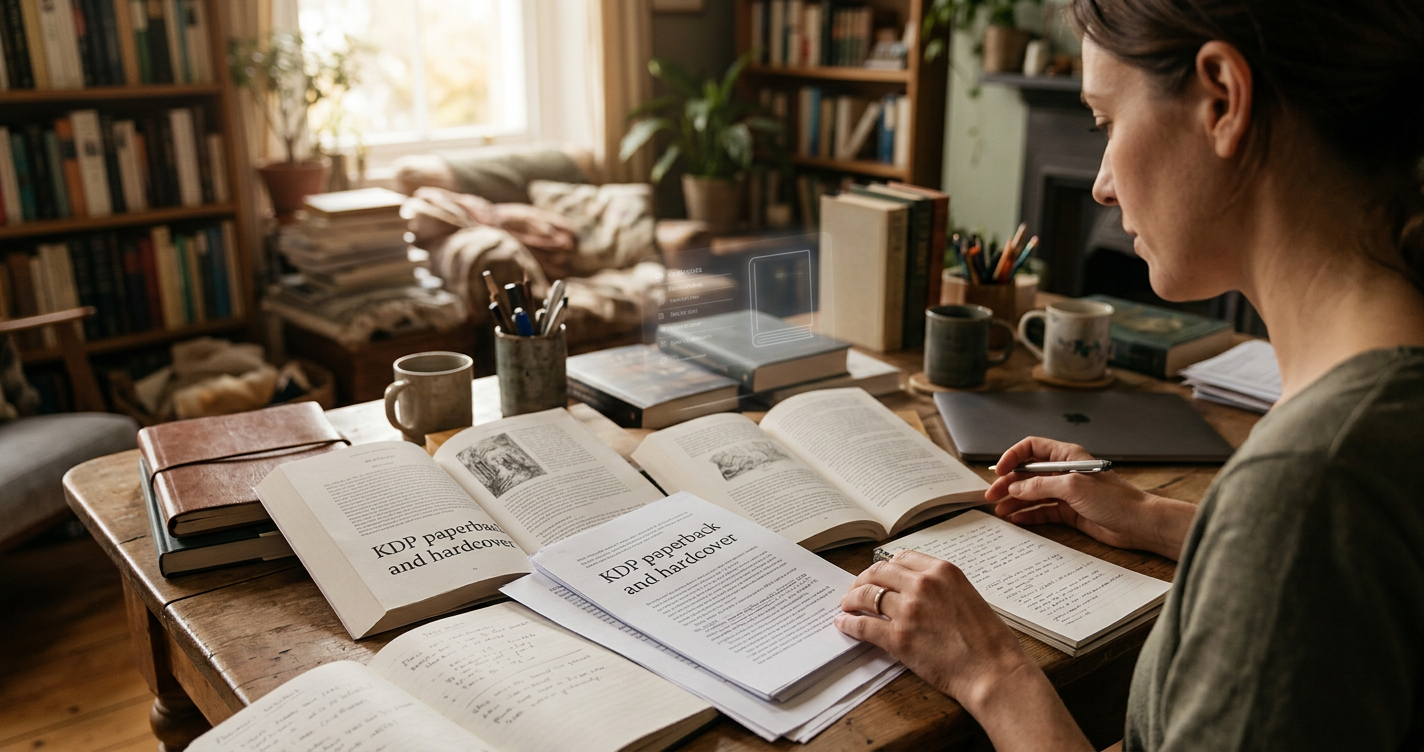 Illustration for the article: Choosing Between KDP Paperback and Hardcover