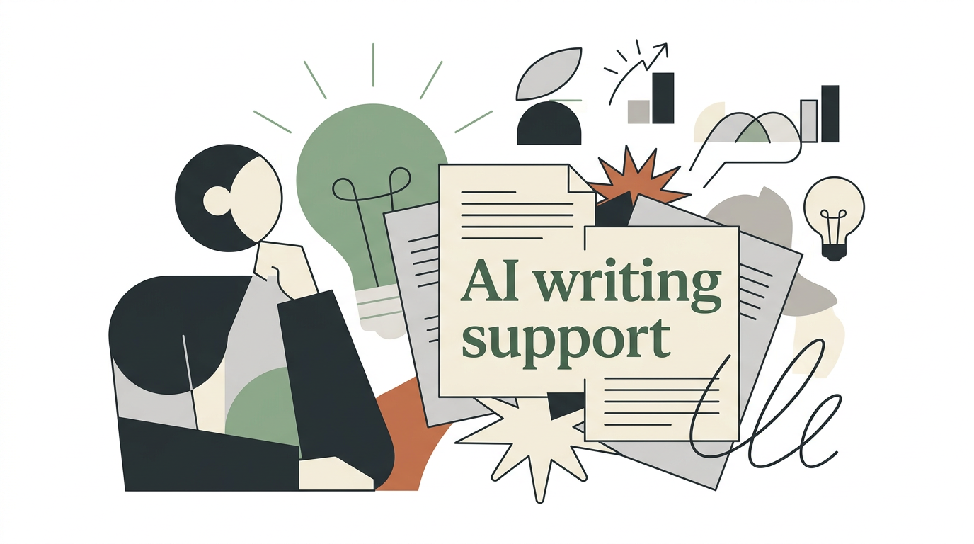 Illustration for the article: Enhancing Your Story with AI Writing Support